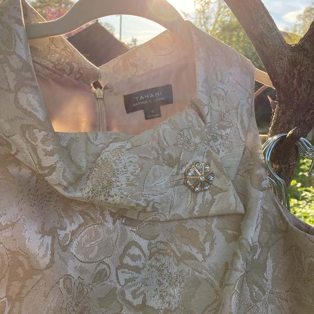Tahari Champagne Dress Size Small